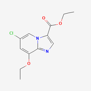 molecular formula C12H13ClN2O3 B1475095 Ethyl 6-chloro-8-ethoxyimidazo[1,2-a]pyridine-3-carboxylate CAS No. 2206608-08-2