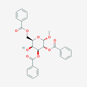 molecular formula C28H26O9 B014751 2,3,6-三-O-苯甲酰基-α-D-半乳呋喃吡喃甲基 CAS No. 3601-36-3