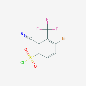 4-Bromo-2-cyano-3-(trifluoromethyl)benzenesulfonyl chloride