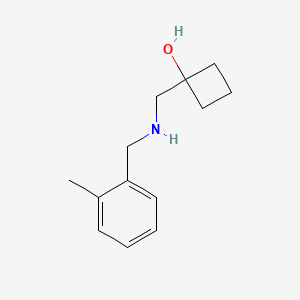 1-({[(2-Methylphenyl)methyl]amino}methyl)cyclobutan-1-ol