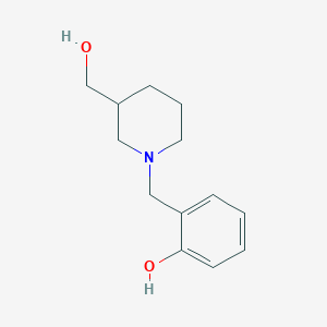 molecular formula C13H19NO2 B1475104 2-((3-(Hydroxymethyl)piperidin-1-yl)methyl)phenol CAS No. 1600801-23-7