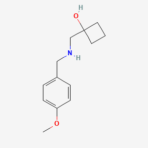 molecular formula C13H19NO2 B1475105 1-({[(4-Methoxyphenyl)methyl]amino}methyl)cyclobutan-1-ol CAS No. 1602840-85-6