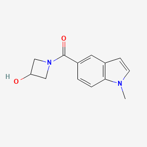 molecular formula C13H14N2O2 B1475106 (3-hydroxyazetidin-1-yl)(1-methyl-1H-indol-5-yl)methanone CAS No. 1906612-83-6