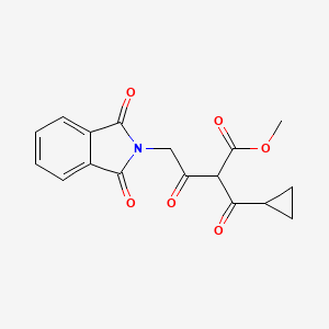 molecular formula C17H15NO6 B1475107 Methyl 2-(cyclopropylcarbonyl)-4-(1,3-dioxo-1,3-dihydro-2H-isoindol-2-yl)-3-oxobutanoate CAS No. 1424941-15-0