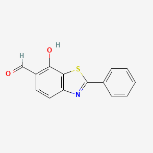 molecular formula C14H9NO2S B1475108 7-Hydroxy-2-phenyl-1,3-benzothiazole-6-carbaldehyde CAS No. 1424939-51-4