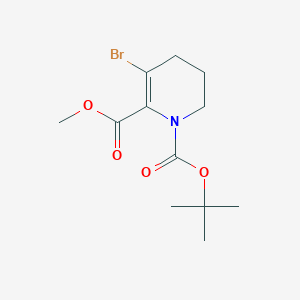 molecular formula C12H18BrNO4 B1475134 1-(tert-Butyl) 2-methyl 3-bromo-5,6-dihydro-1,2(4H)-pyridinedicarboxylate CAS No. 1424939-78-5