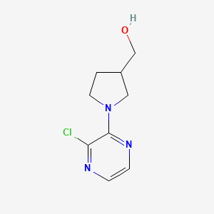 molecular formula C9H12ClN3O B1475137 [1-(3-Chloropyrazin-2-yl)pyrrolidin-3-yl]methanol CAS No. 1564456-04-7