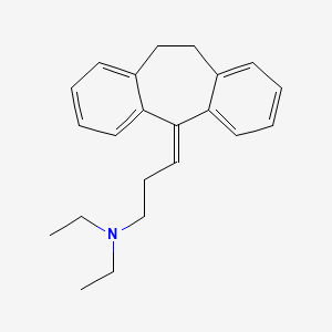 molecular formula C22H27N B14751391 5H-Dibenzo(a,d)cycloheptene-delta(sup 5),gamma-propylamine, 10,11-dihydro-N,N-diethyl- CAS No. 4687-46-1