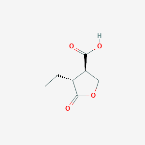 molecular formula C7H10O4 B14751428 trans-4-Ethyltetrahydro-5-oxo-3-furoic acid CAS No. 487-72-9