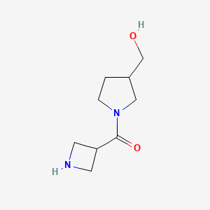 molecular formula C9H16N2O2 B1475148 [1-(Azetidine-3-carbonyl)pyrrolidin-3-yl]methanol CAS No. 1564565-19-0