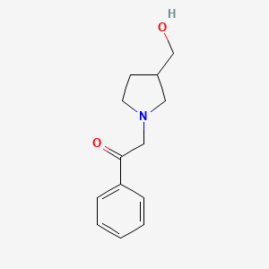 molecular formula C13H17NO2 B1475149 2-[3-(Hydroxymethyl)pyrrolidin-1-yl]-1-phenylethan-1-one CAS No. 1564476-63-6