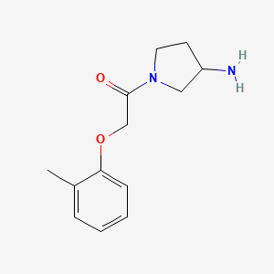 molecular formula C13H18N2O2 B1475153 1-(3-氨基吡咯烷-1-基)-2-(2-甲基苯氧基)乙烷-1-酮 CAS No. 1546722-68-2