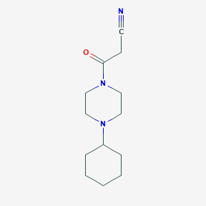 3-(4-Cyclohexylpiperazin-1-yl)-3-oxopropanenitrile