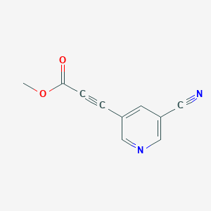 molecular formula C10H6N2O2 B1475163 Methyl 3-(5-cyanopyridin-3-yl)prop-2-ynoate CAS No. 1378673-99-4