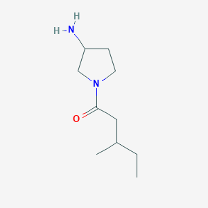 molecular formula C10H20N2O B1475164 1-(3-氨基吡咯烷-1-基)-3-甲基戊烷-1-酮 CAS No. 1603215-55-9