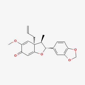 (2R,3R,3aR)-2-(1,3-benzodioxol-5-yl)-5-methoxy-3-methyl-3a-prop-2-enyl-2,3-dihydro-1-benzofuran-6-one