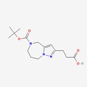3-[5-(tert-Butoxycarbonyl)-5,6,7,8-tetrahydro-4H-pyrazolo[1,5-a][1,4]diazepin-2-yl]propanoic acid