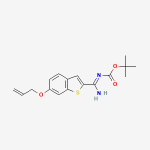 tert-butyl (NZ)-N-[amino-(6-prop-2-enoxy-1-benzothiophen-2-yl)methylidene]carbamate