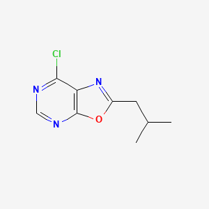 molecular formula C9H10ClN3O B1475174 7-Chloro-2-isobutyl[1,3]oxazolo[5,4-d]pyrimidine CAS No. 1424939-59-2