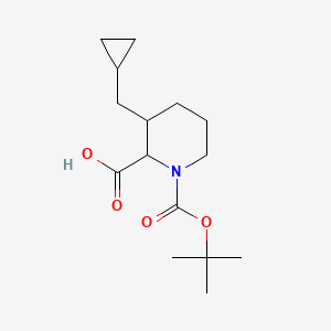 1-(tert-Butoxycarbonyl)-3-(cyclopropylmethyl)-2-piperidinecarboxylic acid