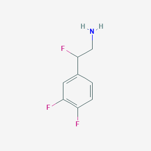 molecular formula C8H8F3N B1475177 2-(3,4-Difluorophenyl)-2-fluoroethan-1-amine CAS No. 1565357-72-3
