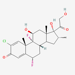 (6S,8S,9R,10S,11S,13S,16R,17R)-2-chloro-6,9-difluoro-11,17-dihydroxy-17-(2-hydroxyacetyl)-10,13,16-trimethyl-6,7,8,11,12,14,15,16-octahydrocyclopenta[a]phenanthren-3-one