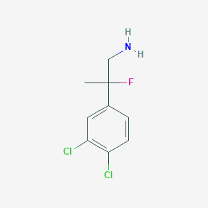 molecular formula C9H10Cl2FN B1475179 2-(3,4-二氯苯基)-2-氟丙-1-胺 CAS No. 1004284-56-3