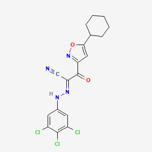 (1E)-2-(5-cyclohexyl-1,2-oxazol-3-yl)-2-oxo-N-(3,4,5-trichloroanilino)ethanimidoyl cyanide