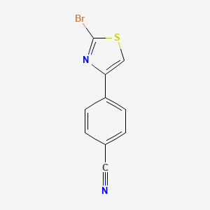 molecular formula C10H5BrN2S B1475183 4-(2-Brom-1,3-thiazol-4-yl)benzonitril CAS No. 1566310-73-3