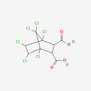 molecular formula C9H6Cl6O4 B14751852 1,4,5,6,7,7-Hexachlorobicyclo[2.2.1]heptane-2,3-dicarboxylic acid CAS No. 2424-95-5