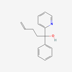 molecular formula C16H17NO B14751861 1-Phenyl-1-(pyridin-2-yl)pent-4-en-1-ol 