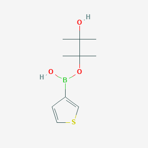 molecular formula C10H17BO3S B14751932 (3-Hydroxy-2,3-dimethylbutan-2-yl)oxy-(3-thiophenyl)borinic acid 