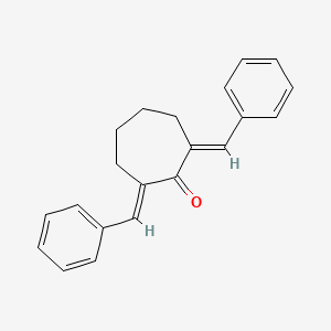 molecular formula C21H20O B14751955 2,7-Dibenzylidenecycloheptanone CAS No. 899-98-9