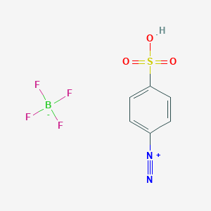 molecular formula C6H5BF4N2O3S B014752 Benzenediazonium, 4-Sulfo-, Tetrafluoroborat(1-) CAS No. 2145-24-6