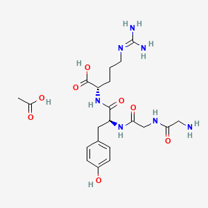 molecular formula C21H33N7O8 B14752064 Papain Inhibitor acetate 