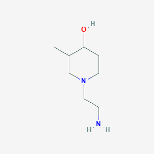 molecular formula C8H18N2O B1475213 1-(2-Aminoethyl)-3-methylpiperidin-4-ol CAS No. 1602249-60-4