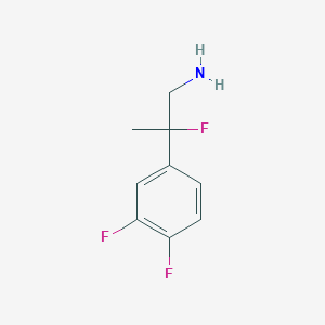 molecular formula C9H10F3N B1475214 2-(3,4-二氟苯基)-2-氟丙胺 CAS No. 1565435-01-9