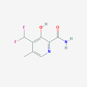 molecular formula C8H8F2N2O2 B14752144 4-(Difluoromethyl)-3-hydroxy-5-methylpicolinamide 