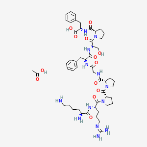 molecular formula C52H77N13O13 B14752191 Lys-[Des-Arg9]Bradykinin acetate 