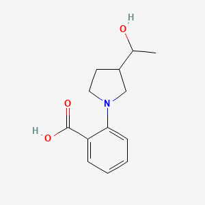2-[3-(1-Hydroxyethyl)pyrrolidin-1-yl]benzoic acid