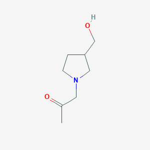 molecular formula C8H15NO2 B1475222 1-[3-(Hydroxymethyl)pyrrolidin-1-yl]propan-2-one CAS No. 1564781-43-6