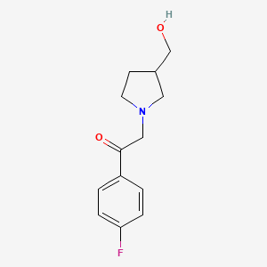 molecular formula C13H16FNO2 B1475223 1-(4-氟苯基)-2-[3-(羟甲基)吡咯烷-1-基]乙烷-1-酮 CAS No. 1708217-64-4