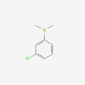 molecular formula C8H10ClSi B14752235 Silane, (3-chlorophenyl)dimethyl- CAS No. 2083-13-8