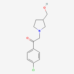 molecular formula C13H16ClNO2 B1475224 1-(4-Chlorophenyl)-2-(3-(hydroxymethyl)pyrrolidin-1-yl)ethan-1-one CAS No. 1713774-21-0