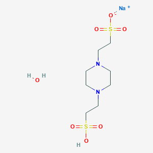 molecular formula C8H19N2NaO7S2 B14752253 PIPESmonosodiumsalthydrate 