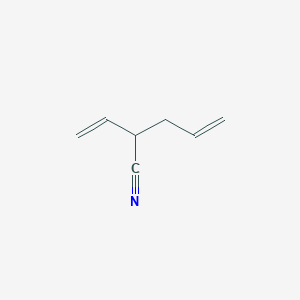 molecular formula C7H9N B14752259 2-Ethenylpent-4-enenitrile CAS No. 923-52-4