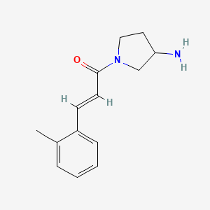 molecular formula C14H18N2O B1475226 (2E)-1-(3-aminopyrrolidin-1-yl)-3-(2-methylphenyl)prop-2-en-1-one CAS No. 1564082-35-4