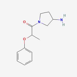 molecular formula C13H18N2O2 B1475227 1-(3-Aminopyrrolidin-1-yl)-2-phenoxypropan-1-one CAS No. 1544881-82-4