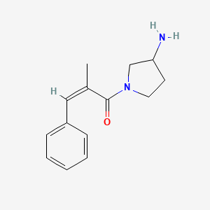 (2Z)-1-(3-aminopyrrolidin-1-yl)-2-methyl-3-phenylprop-2-en-1-one