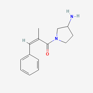 molecular formula C14H18N2O B1475229 (2Z)-1-(3-aminopyrrolidin-1-yl)-2-methyl-3-phenylprop-2-en-1-one CAS No. 1564082-14-9